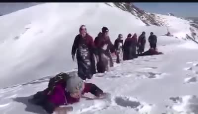 These people going on pilgrimage to a holy mountain and prostrating out of devotion and for pilgrimage in Tibet. Such determination for spiritual practice. Tsem Rinpoche